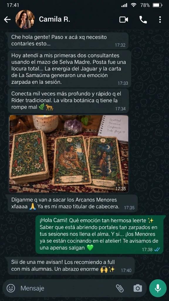 Conversación de WhatsApp con Camila desde Argentina